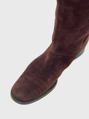 Sergio Rossi Suede Stiefel EU 37 Braun - Image 5