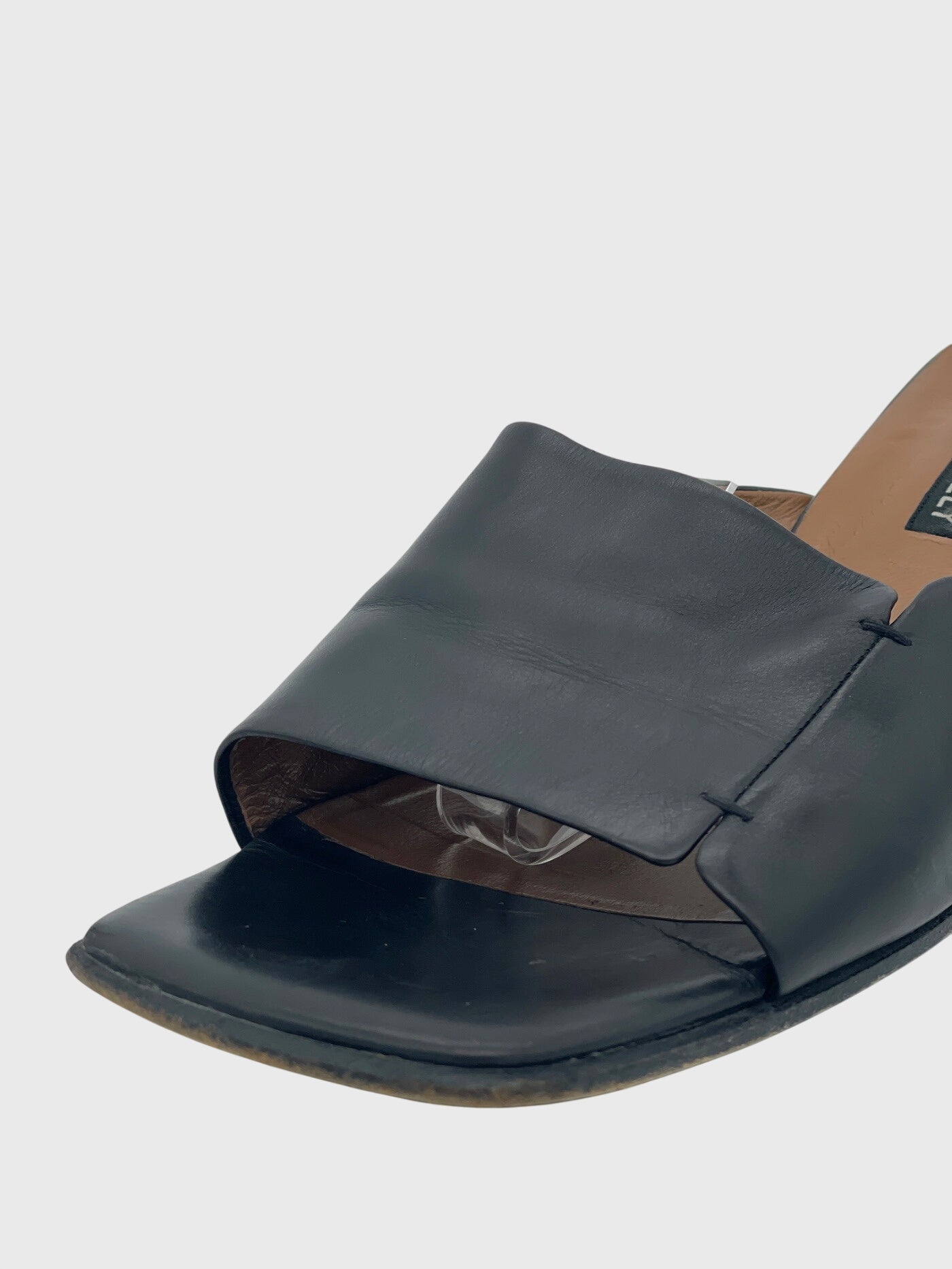 Bally Vintage Square Toe Sandale mit Absatz EU 41.5 Schwarz - Image 5