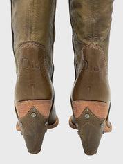 Dior Gaucho Stiefel EU 37.5 Grün - Image 5