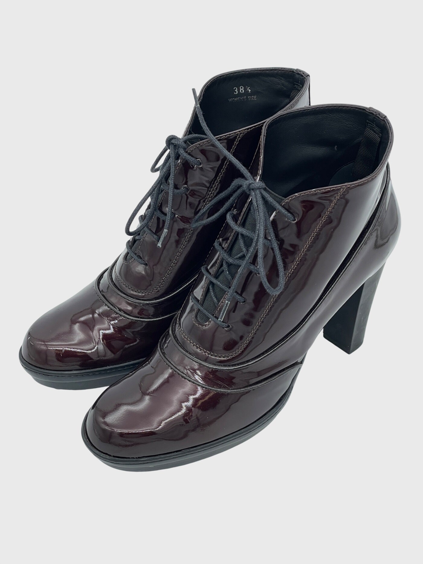 Tod's Gommini Lace-Up Platform Ankle Boot EU 38.5 Rot