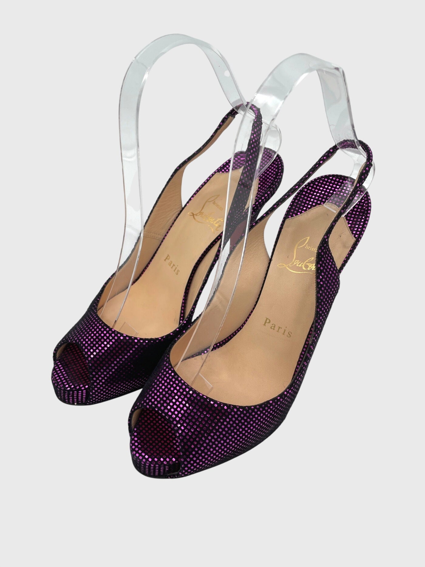 Christian Louboutin Privé Slingback EU 37.5 Mehrfarbig