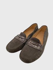 Santoni Suede Driving Loafer Mokassin EU 40 Braun