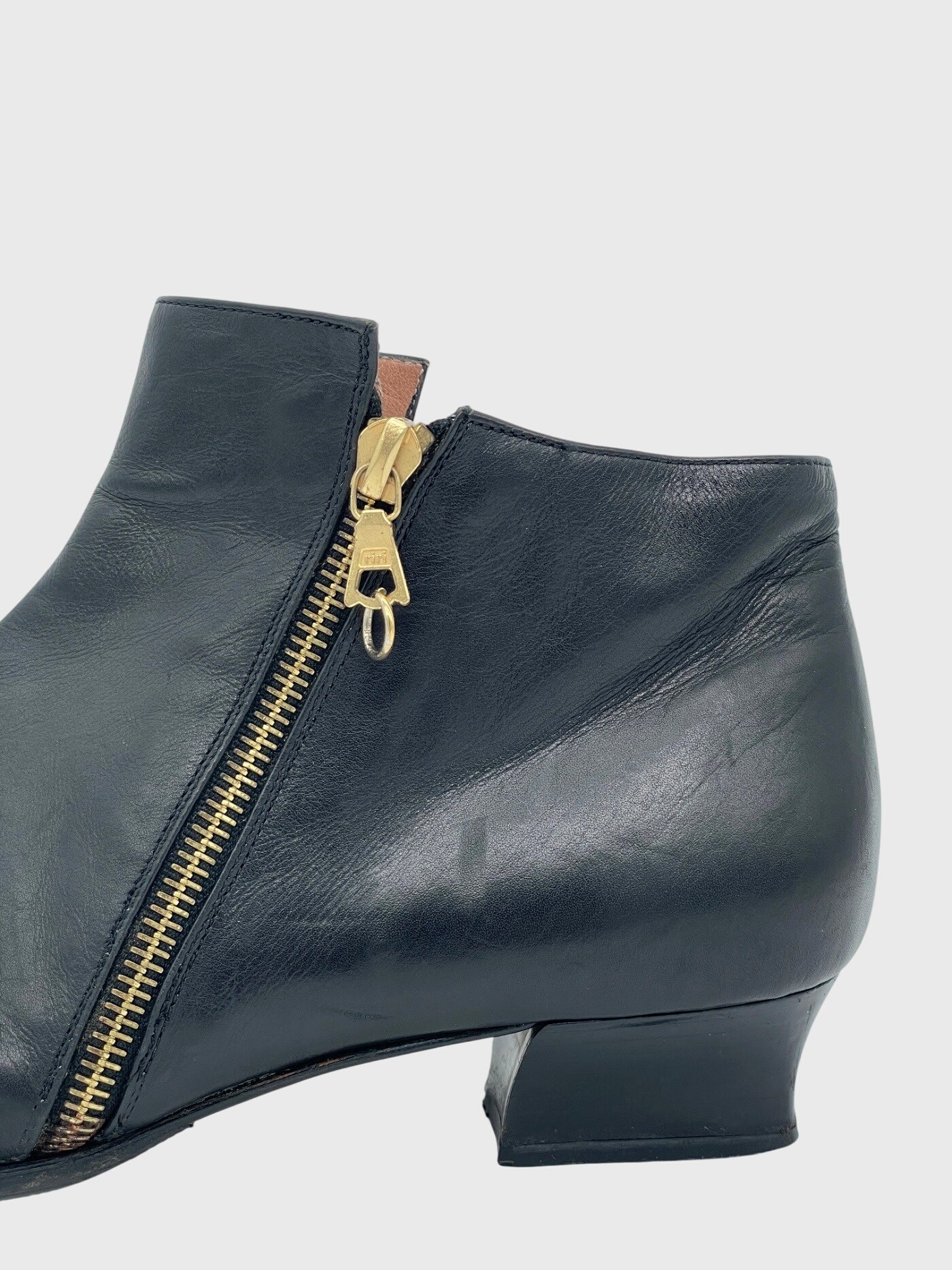 Sergio Rossi Leather Ankle Boot EU 38 Schwarz - Image 5