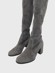 Stuart Weitzman Tieland Overknee Stiefel EU 38 Grau