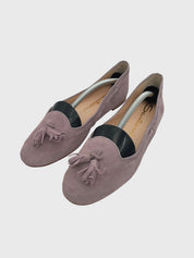 Santoni Tassel Suede Ballerina EU 38 Lila