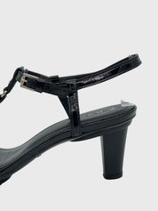 Tod's T-Strap Buckle Detail Sandale mit Absatz EU 36 Schwarz - Image 5