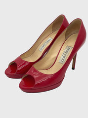 Jimmy Choo Luna Plateau Pump EU 38.5 Rot