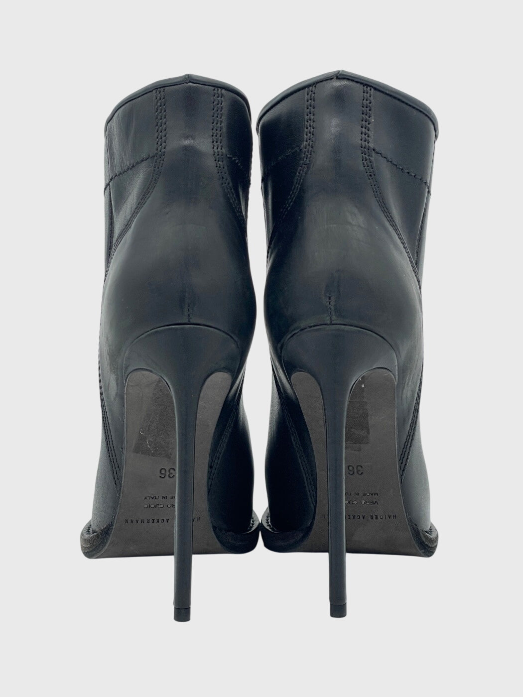 Haider Ackermann Stiletto Leather Ankle Boot EU 36 Schwarz - Image 5