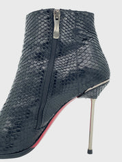 Gian Marco Lorenzi Python Stiletto Ankle Boot EU 40 Schwarz - Image 5