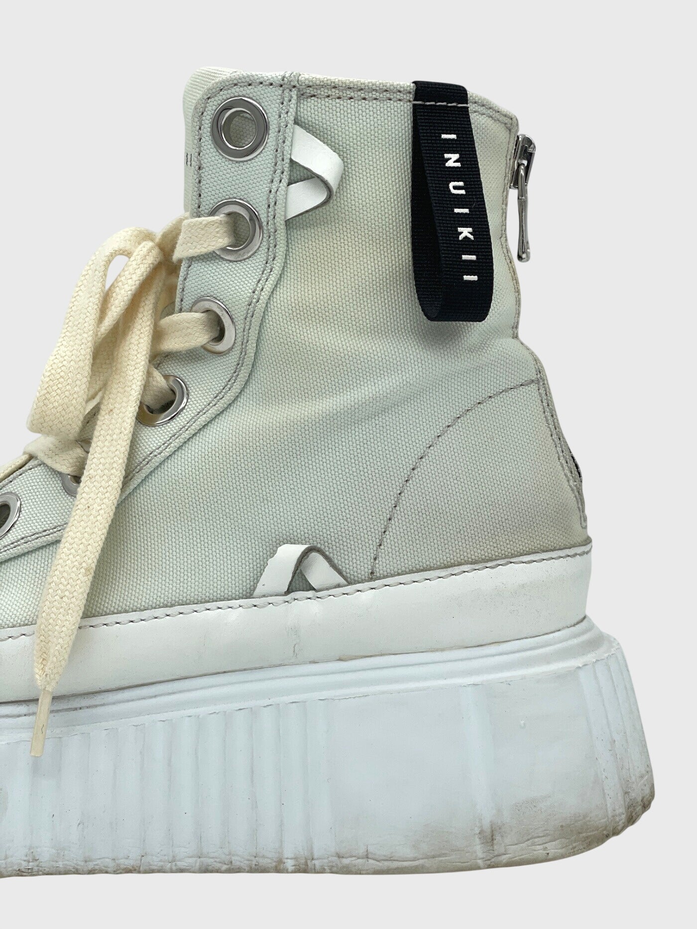 INUIKII Canvas Platform Sneaker EU 38 Weiß - Image 5