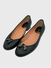 Charles Jourdan with Metal Detail Ballerina EU 37 Schwarz