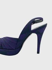 Stuart Weitzman Fiore Peeptoe Plateau Pump EU 36.5 Lila - Image 5