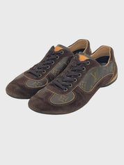 Louis Vuitton Monogram Suede Low Top Sneaker EU 36.5 Braun