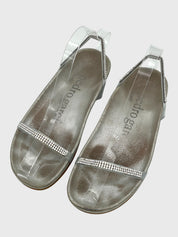 Pedro Garcia Blaer Flache Sandale EU 36.5 Metallic