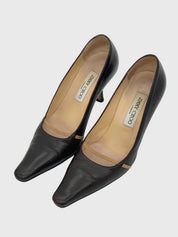 Jimmy Choo Cut-Out Pointed Toe Pump EU 37 Braun