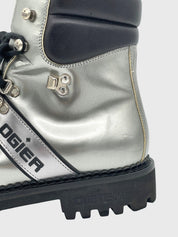 Ogier Metallic Leather Combat Stiefel EU 38 Metallic - Image 5