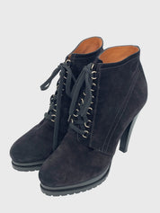 Giorgio Armani Lace-Up Platform Ankle Boot EU 38 Schwarz