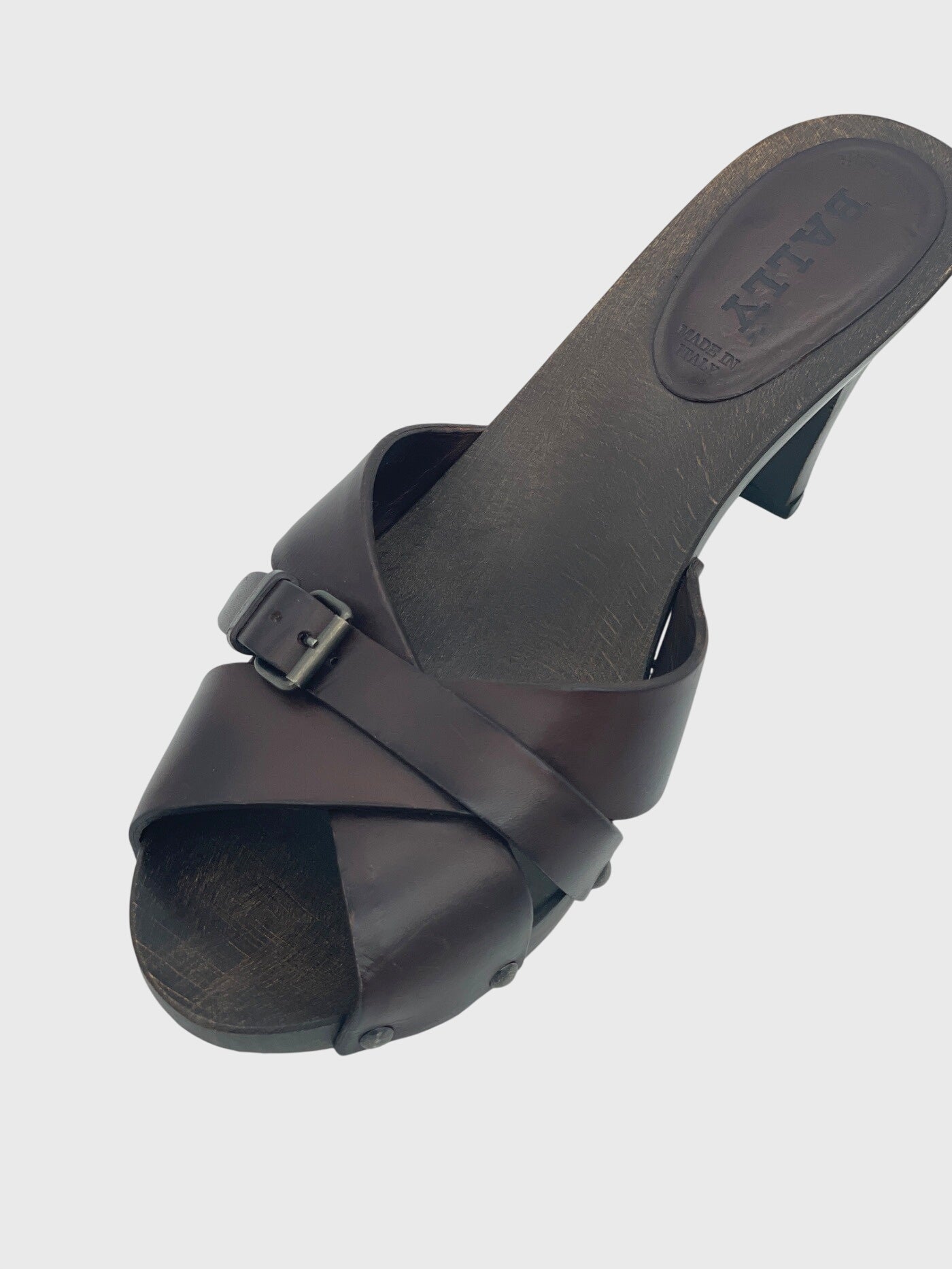 Bally Criss-Cross Clog Mule EU 40.5 Braun - Image 5