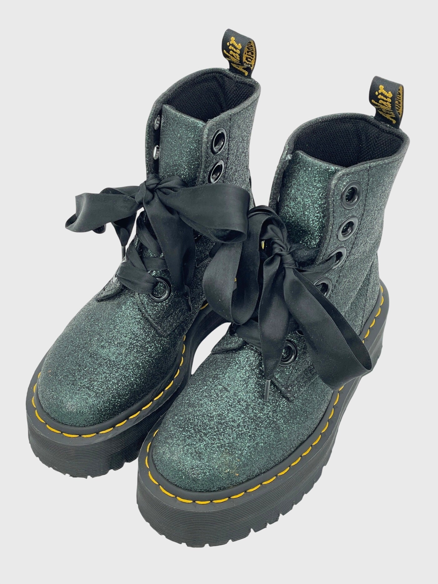 Dr. Martens Molly Glitter Combat Stiefel EU 37 Metallic