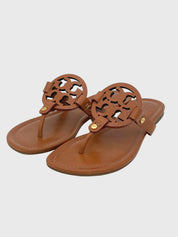 Tory Burch Miller Zehensteg Sandale EU 36.5 Braun