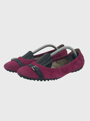 Tod's Dee Buckle Scrunch Ballerina EU 38 Pink - Image 4
