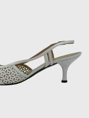 Stuart Weitzman Laser Cut Slingback EU 41.5 Weiß - Image 5