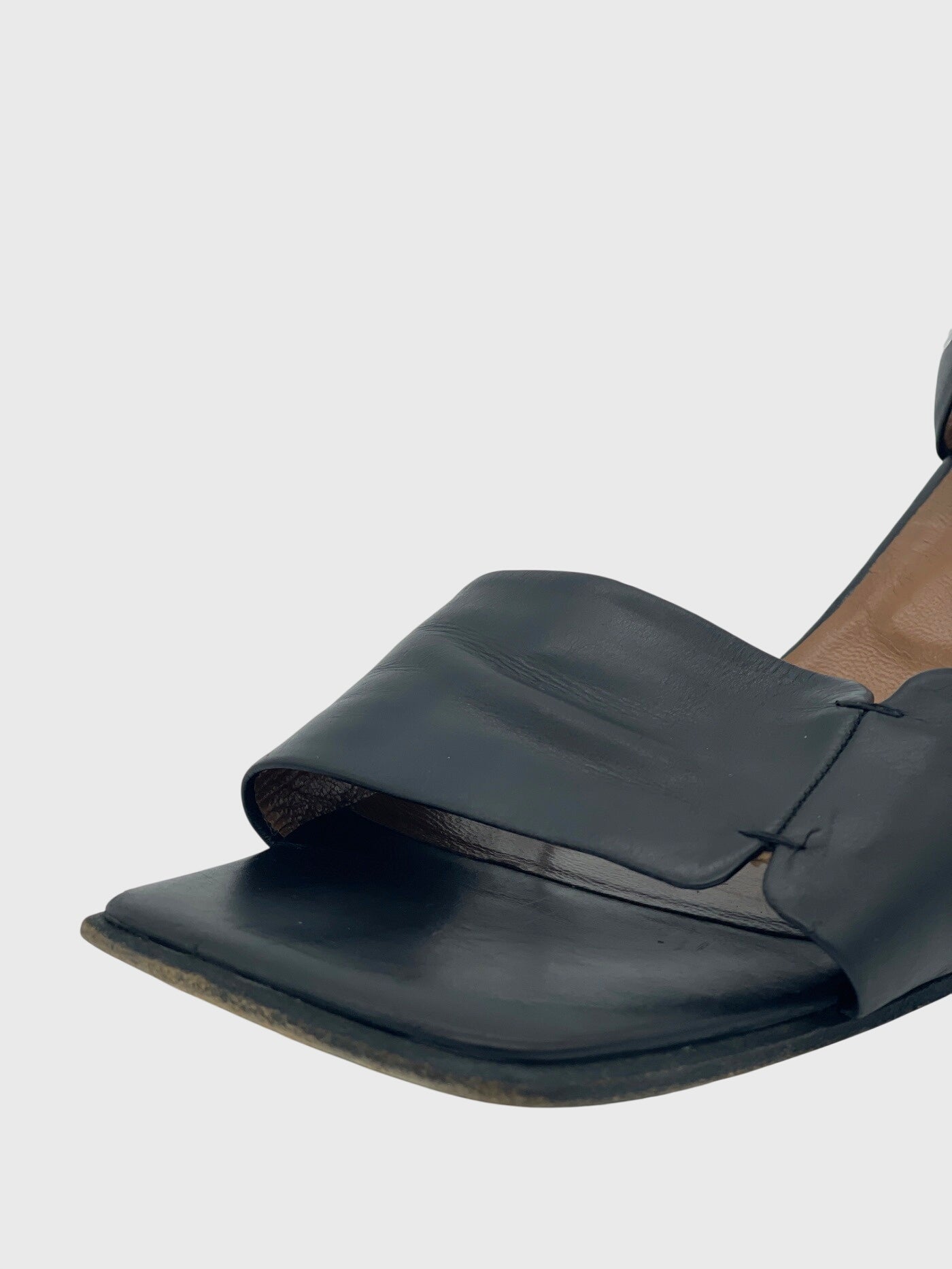 Bally Vintage Square Toe Sandale mit Absatz EU 42 Schwarz - Image 5