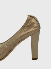 Jil Sander Metallic Scrunch Pump EU 38.5 Metallic - Image 5