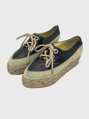 Pollini Espadrille Platform Derby EU 37 Mehrfarbig