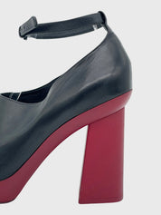 Celine Phoebe Philo Ankle Strap Plateau Pump EU 38.5 Schwarz - Image 5