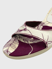 Miu Miu Floral Canvas Wood Mule Pump EU 39 Musterprint - Image 5
