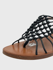 Stuart Weitzman Seaside Flache Sandale EU 39 Schwarz - Image 5