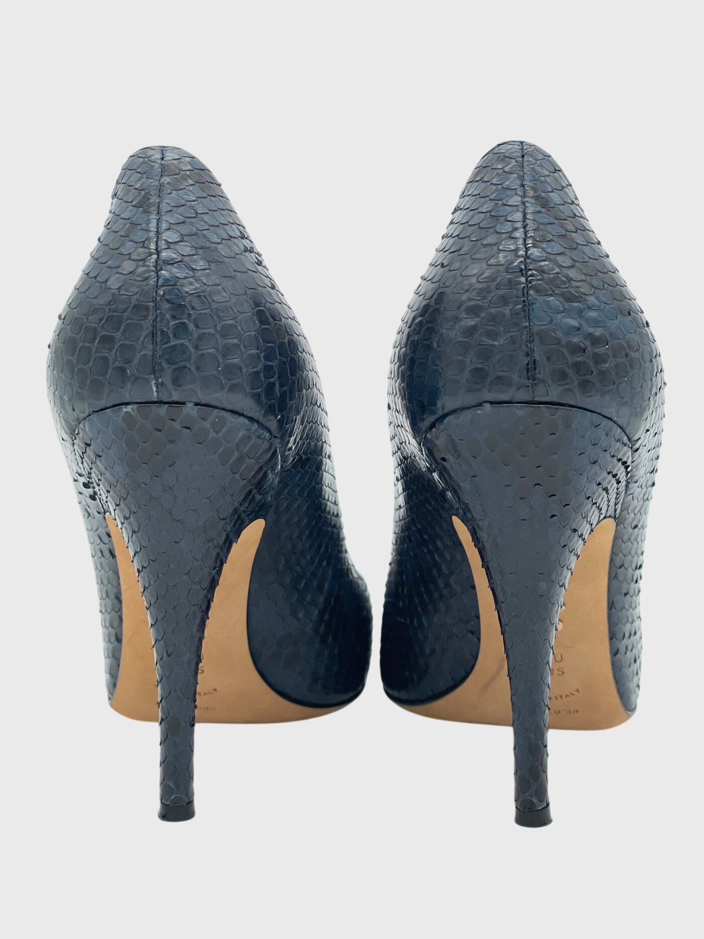 Bally Python Pointed-Toe Pump EU 39 Blau - Image 5