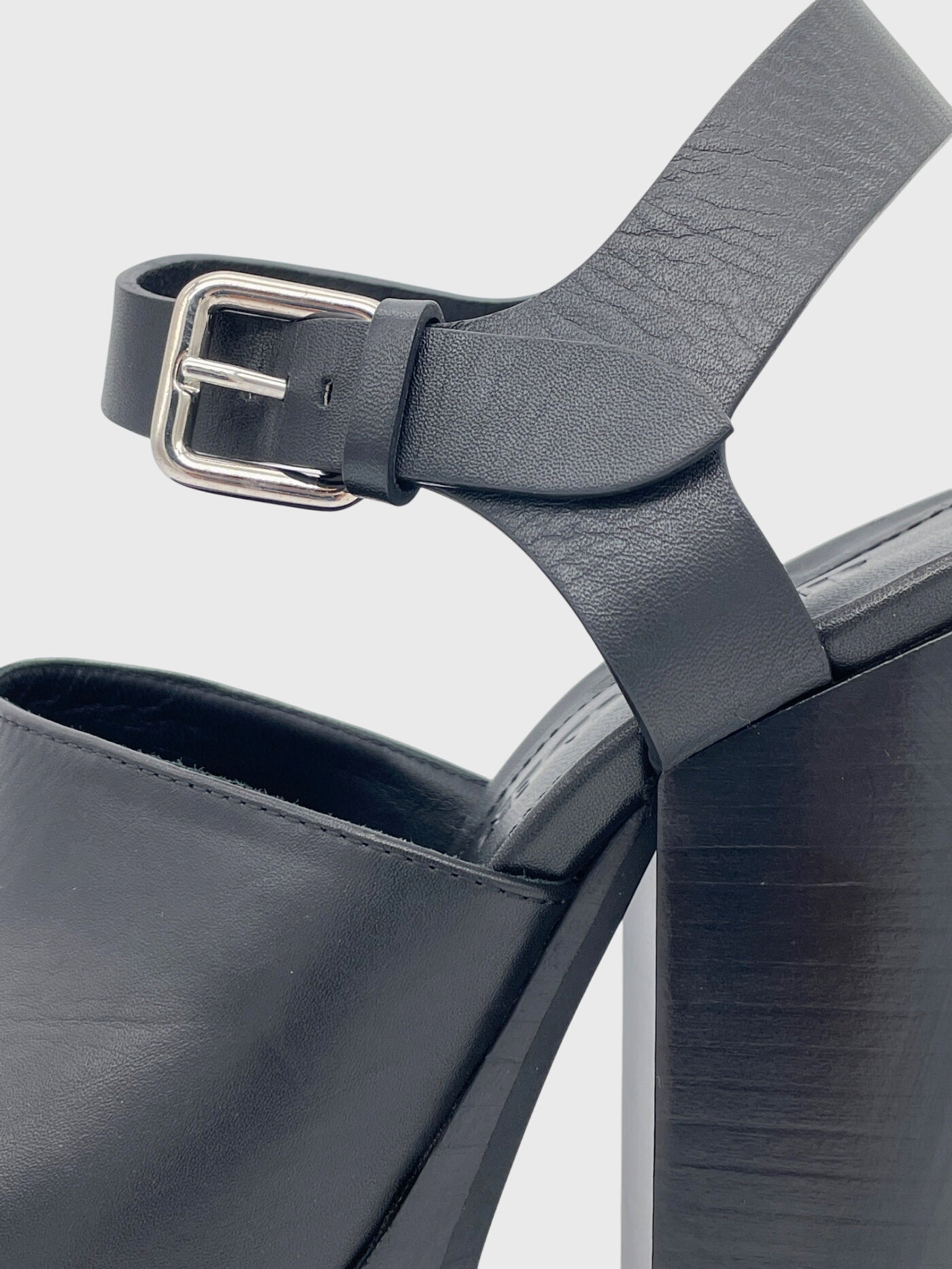 Jil Sander Lug Sole Sandale mit Absatz EU 35 Schwarz - Image 5