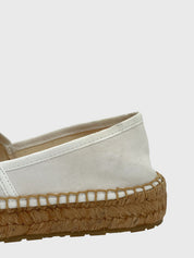 Moschino Shoes Espadrille Strass Bow Slipper EU 36 Weiß - Image 5