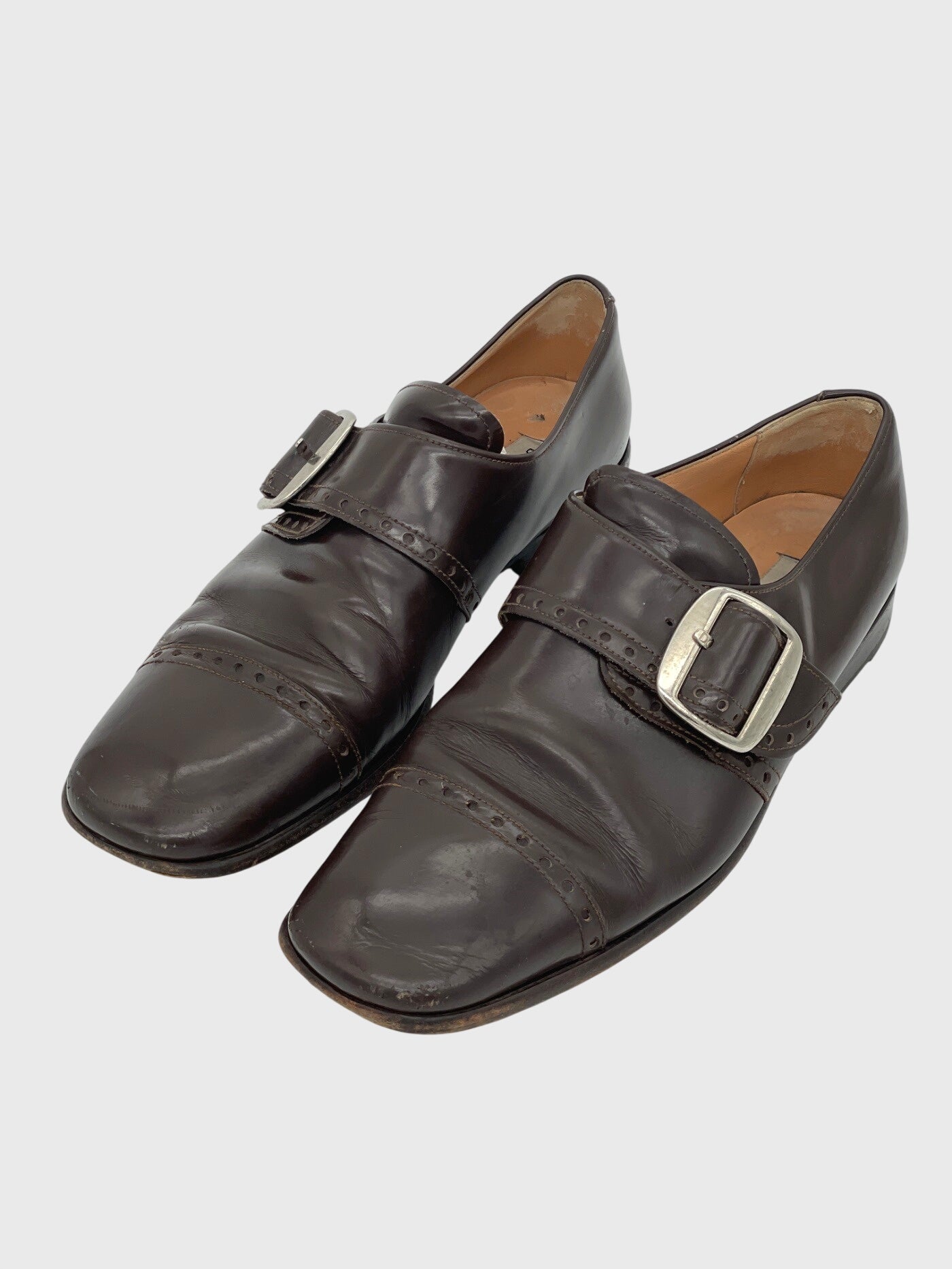 Dolce & Gabbana Monk Strap Brogue Loafer EU 43 Braun