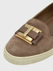 Salvatore Ferragamo Suede Slip-On Sneaker EU 40.5 Braun - Image 5