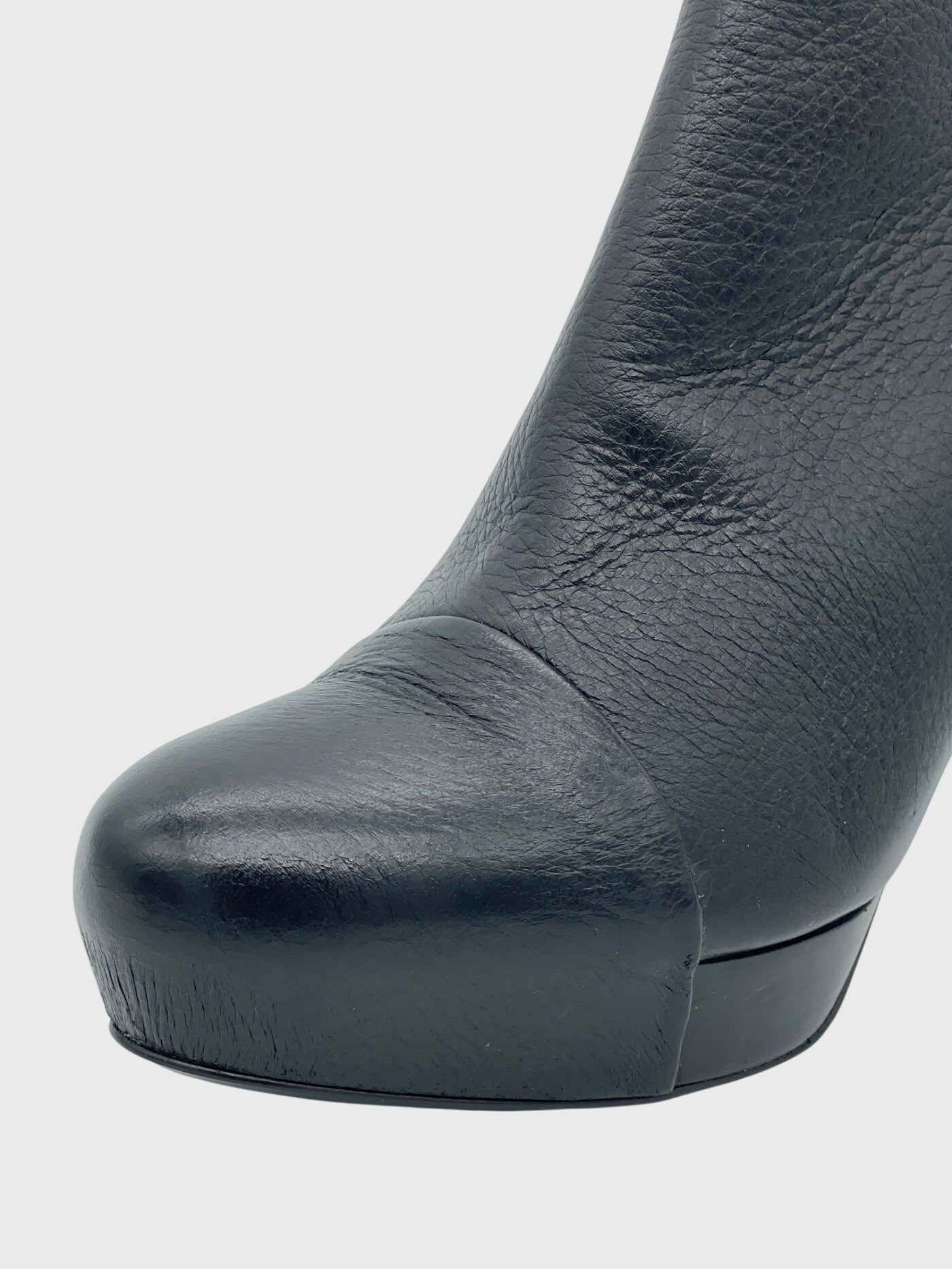 Roberto del Carlo Platform Leather Ankle Boot EU 37.5 Schwarz - Image 5