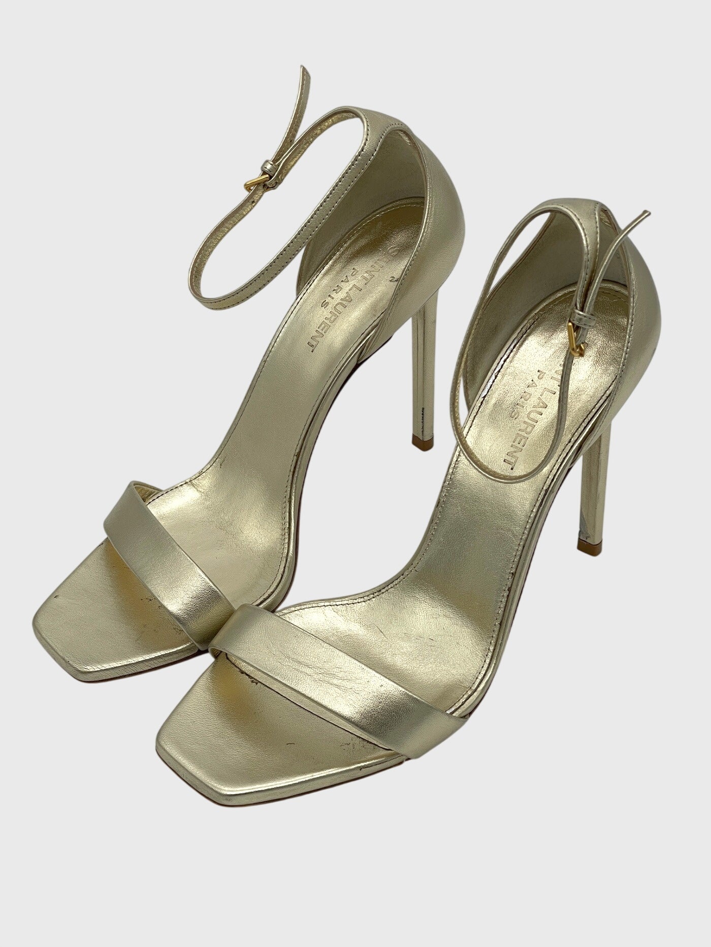 Saint Laurent / YSL Amber Sandale mit Absatz EU 39 Metallic
