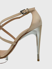 La Perla Leather Stiletto Sandale mit Absatz EU 38 Beige - Image 5