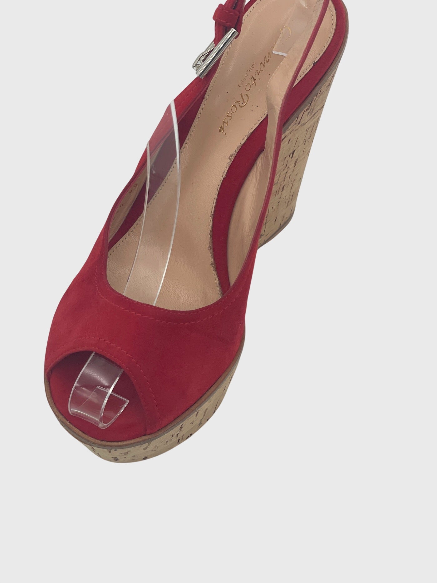 Gianvito Rossi Peep-Toe Sandale mit Absatz EU 38.5 Rot - Image 5