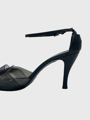 Armani Mesh Bow Sandale mit Absatz EU 39 Schwarz - Image 5