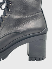 Prada Block Heel Ankle Boot EU 38 Schwarz - Image 5