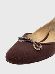 Unuetzer Canvas Bow Ballerina EU 37.5 Braun - Image 5