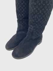 Louis Vuitton Monogram Snowball Stiefel EU 38.5 Schwarz