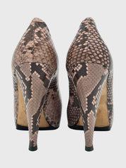 Bally Python Skin Peep-Toe Plateau Pump EU 40 Mehrfarbig - Image 5
