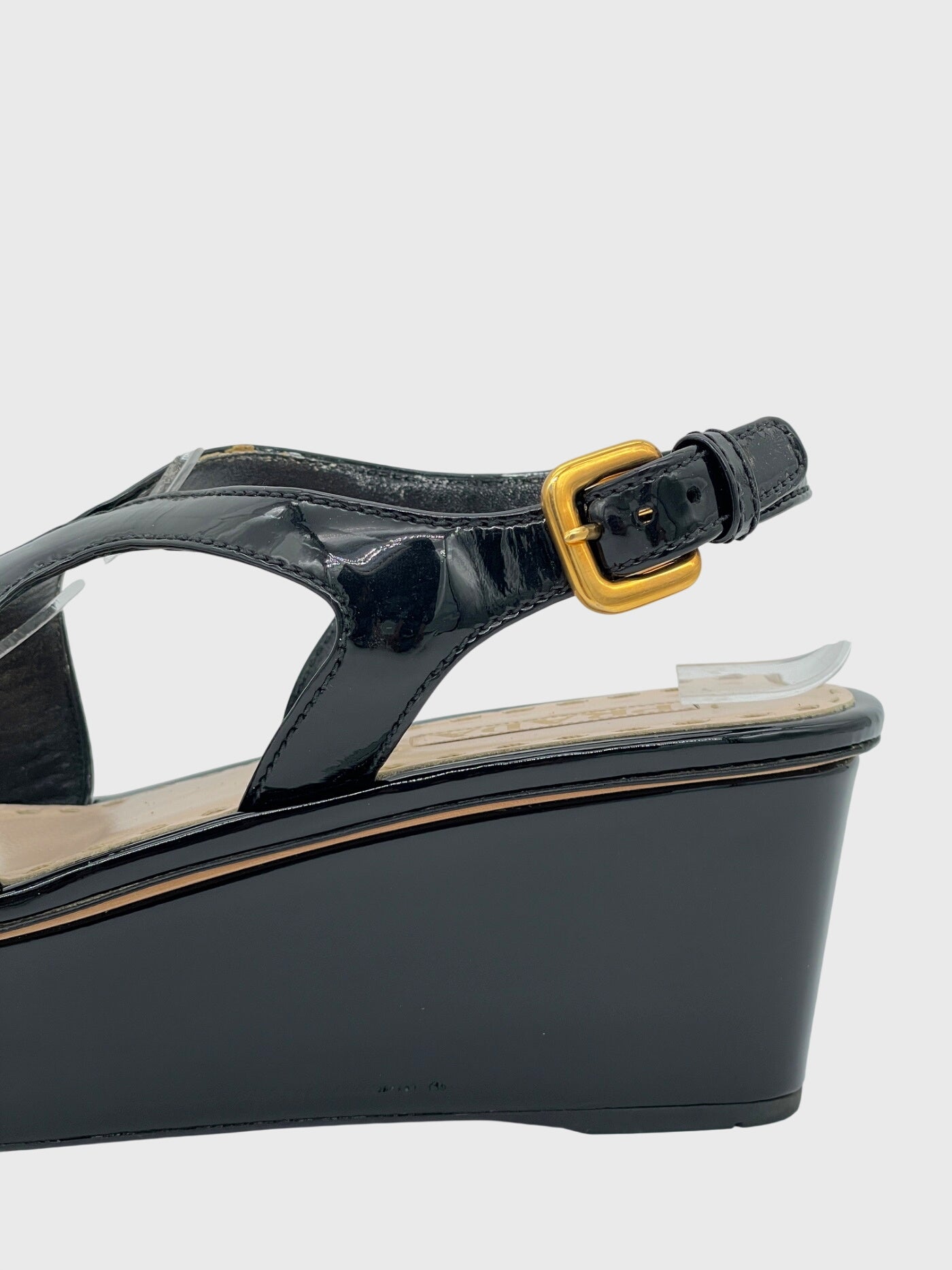 Prada Wedge Heels Sandale mit Absatz EU 41 Schwarz - Image 5