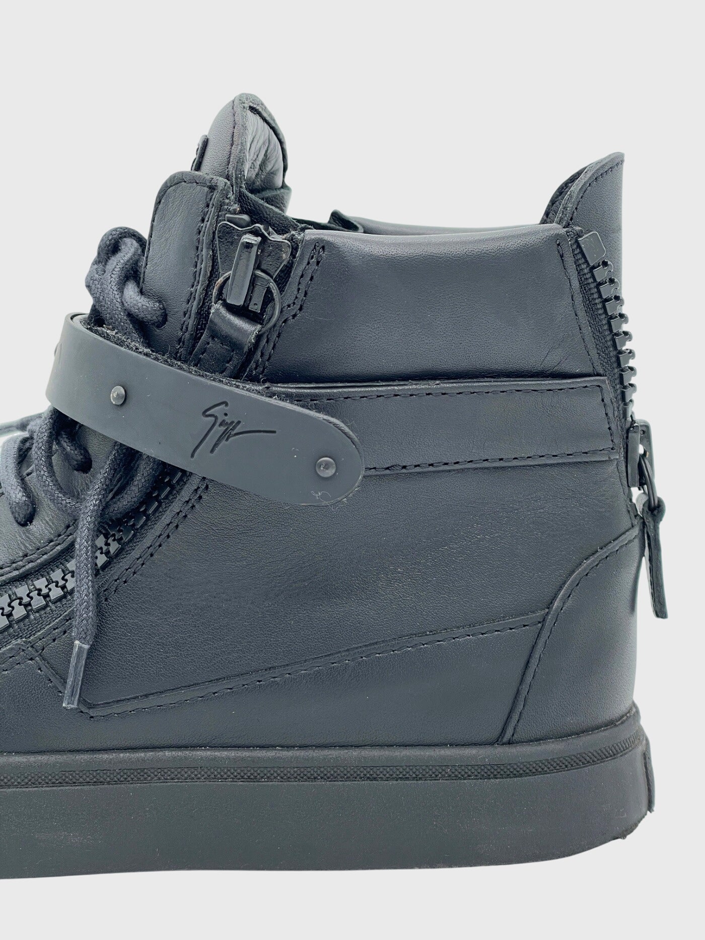 Giuseppe Zanotti Coby Matt High Top Sneaker EU 37 Schwarz - Image 5