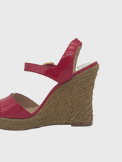 Fendi Espadrille Wedge Sandale mit Absatz EU 39 Rot - Image 5