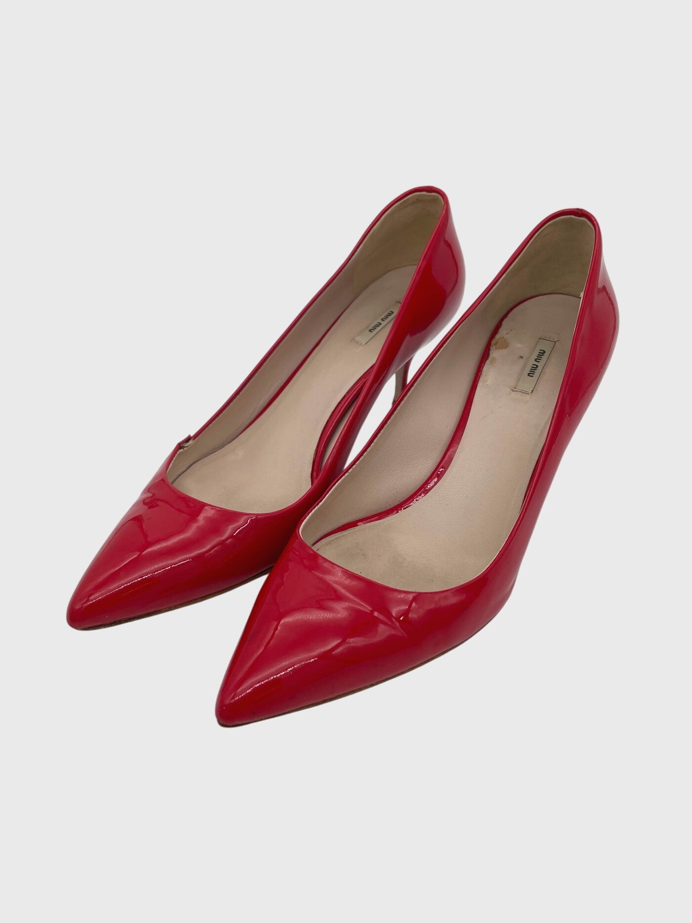 Miu Miu Pointed-Toe Patent Pump EU 37 Rot